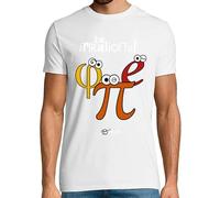 latostadora Camiseta Manga Corta Be Irrational Π Φ E (Fondos Oscuros) para Hombre - Blanco 4XL - Ref. 1327670-P