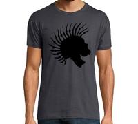 latostadora Camiseta Manga Corta Calavera Punk para Hombre - Gris Ratón XXL - Ref. 1924328-P