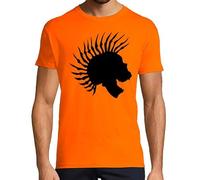 latostadora Camiseta Manga Corta Calavera Punk para Hombre - Naranja S - Ref. 1924328-P