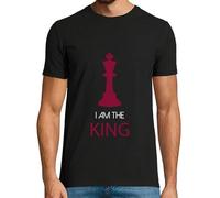 latostadora Camiseta Manga Corta Camiseta Ajedrez, Yo Soy El Rey para Hombre - Negro M - Ref. 2070746-P