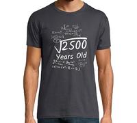latostadora Camiseta Manga Corta Cumpleaños 50 Raíz Cuadrada De 2500 para Hombre - Gris Ratón L - Ref. 2586762-P
