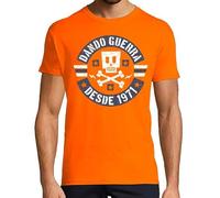 latostadora Camiseta Manga Corta Dando Guerra Desde 1971 para Hombre - Naranja L - Ref. 3433609-P