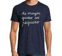 latostadora Camiseta Manga Corta De Mayor Quiero Ser Pequeño para Hombre - Azul Marino 5XL - Ref. 1057527-P