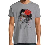 latostadora Camiseta Manga Corta Día De Los Muertos para Hombre - Gris Vigoré 3XL - Ref. 2010533-P