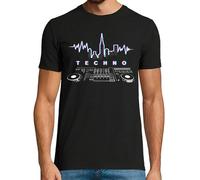 latostadora Camiseta Manga Corta DJ Techno New York T Shirt para Hombre - Negro L - Ref. 2323014-P