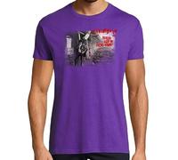 latostadora Camiseta Manga Corta Dónde Esta El Porvenir para Hombre - Morado L - Ref. 796754-P