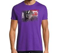 latostadora Camiseta Manga Corta Dónde Esta El Porvenir para Hombre - Morado XL - Ref. 796754-P
