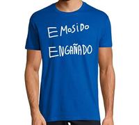 latostadora Camiseta Manga Corta Emosido Engañado para Hombre - Azul Royal L - Ref. 1459705-P
