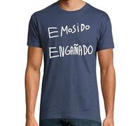 latostadora Camiseta Manga Corta Emosido Engañado para Hombre - Denim XL - Ref. 1459705-P