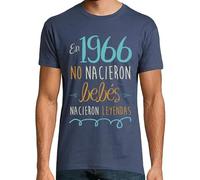 latostadora Camiseta Manga Corta En 1966, No Nacieron Bebés, Nacieron Leyendas 58 para Hombre - Denim XXL - Ref. 1151233-P