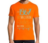 latostadora Camiseta Manga Corta En 1967 No Nacieron Bebés, Nacieron Leyendas, 57 para Hombre - Naranja S - Ref. 1216217-P