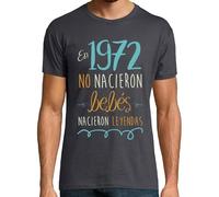 latostadora Camiseta Manga Corta En 1972 No Nacieron Bebés, Nacieron Leyendas, 52 para Hombre - Gris Ratón M - Ref. 1157516-P