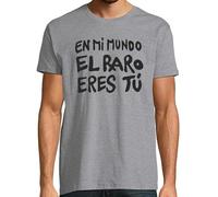 latostadora Camiseta Manga Corta En Mi Mundo El Raro Eres Tú para Hombre - Gris Vigoré 3XL - Ref. 710234-P