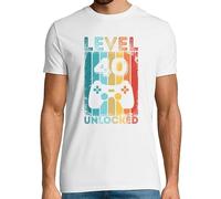 latostadora Camiseta Manga Corta Gaming Level 40 Unlocked 40th Birthday para Hombre - Blanco S - Ref. 3743724-P