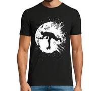 latostadora Camiseta Manga Corta Hockey Patines Luna para Hombre - Negro S - Ref. 2505127-P