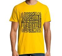 latostadora Camiseta Manga Corta Insults EN CATALÀ para Hombre - Amarillo Mostaza L - Ref. 5623139-P