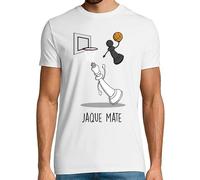 latostadora Camiseta Manga Corta Jaque Mate para Hombre - Blanco M - Ref. 2082019-P