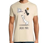 latostadora Camiseta Manga Corta Jaque Mate para Hombre - Crema XXL - Ref. 2082019-P