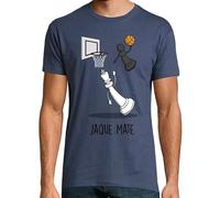 latostadora Camiseta Manga Corta Jaque Mate para Hombre - Denim XL - Ref. 2082019-P