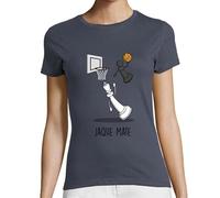 latostadora Camiseta Manga Corta Jaque Mate para Mujer - Gris Ratón S - Ref. 2084812-P