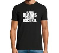 latostadora Camiseta Manga Corta Las Cosas CLARAS Techno Blanco para Hombre - Negro L - Ref. 1035458-P