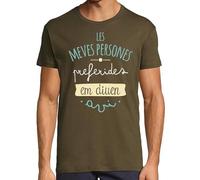 latostadora Camiseta Manga Corta Les Meves Persones Preferides Em Diuen AVI, Día para Hombre - Army L - Ref. 2197187-P