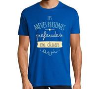 latostadora Camiseta Manga Corta Les Meves Persones Preferides Em Diuen AVI, Día para Hombre - Azul Royal XXL - Ref. 2197187-P