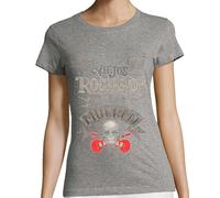 latostadora Camiseta Manga Corta Los Viejos Rockeros Nunca Mueren para Mujer - Gris Vigoré M - Ref. 1642369-P