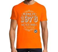 latostadora Camiseta Manga Corta Made In 1976 para Hombre - Naranja L - Ref. 1194189-P