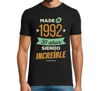 latostadora Camiseta Manga Corta Made In 1992, 30 Años Siendo Increíble para Hombre - Negro L - Ref. 6765126-P