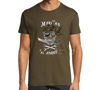 latostadora Camiseta Manga Corta Manitas Al Ataque para Hombre - Army XXL - Ref. 2292985-P