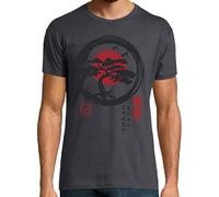 latostadora Camiseta Manga Corta Miyagi-Do Rules Enso para Hombre - Gris Ratón XL - Ref. 3111095-P