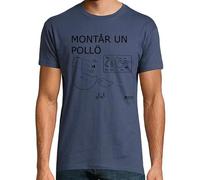 latostadora Camiseta Manga Corta Montar Un Pollo para Hombre - Denim XL - Ref. 2604921-P