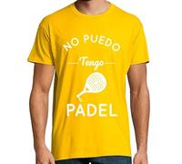 latostadora Camiseta Manga Corta No Puedo Tengo Padel para Hombre - Amarillo Mostaza L - Ref. 6333105-P