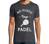 latostadora Camiseta Manga Corta No Puedo Tengo Padel para Hombre - Gris Ratón L - Ref. 6333105-P