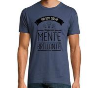 latostadora Camiseta Manga Corta No Soy Calvo, Tengo Una Mente Brillante para Hombre - Denim XXL - Ref. 754621-P