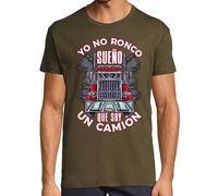 latostadora Camiseta Manga Corta Papá Camionero Yo No Ronco Sueño Que Soy Un Camión para Hombre - Army XL - Ref. 5999794-P