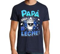 latostadora Camiseta Manga Corta Papá Eres La Leche para Hombre - Azul Marino M - Ref. 3670990-P