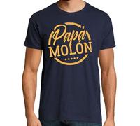 latostadora Camiseta Manga Corta Papá Molón para Hombre - Azul Marino L - Ref. 1317506-P