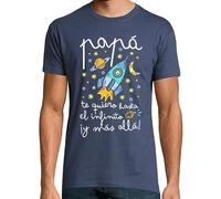 latostadora Camiseta Manga Corta Papá Te Quiero hasta El Infinito Y Más Allá para Hombre - Denim M - Ref. 2694082-P