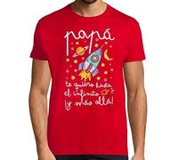 latostadora Camiseta Manga Corta Papá Te Quiero hasta El Infinito Y Más Allá para Hombre - Rojo M - Ref. 3720140-P