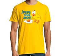 latostadora Camiseta Manga Corta Pepe Dime Algo - Pollito Y Huevo para Hombre - Amarillo Mostaza XXL - Ref. 615170-P
