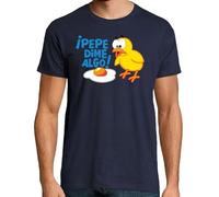 latostadora Camiseta Manga Corta Pepe Dime Algo - Pollito Y Huevo para Hombre - Azul Marino M - Ref. 615170-P