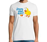 latostadora Camiseta Manga Corta Pepe Dime Algo - Pollito Y Huevo para Hombre - Blanco L - Ref. 615170-P