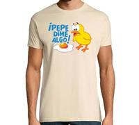 latostadora Camiseta Manga Corta Pepe Dime Algo - Pollito Y Huevo para Hombre - Crema S - Ref. 615170-P