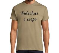 latostadora Camiseta Manga Corta Pídechas O Corpo para Hombre - Caqui S - Ref. 2921491-P