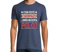 latostadora Camiseta Manga Corta Regalos para Calvos para Hombre - Denim L - Ref. 7071365-P