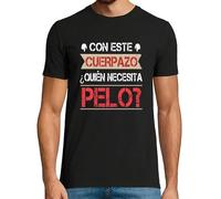 latostadora Camiseta Manga Corta Regalos para Calvos para Hombre - Negro XXL - Ref. 7071365-P