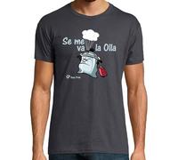 latostadora Camiseta Manga Corta Se Me Va La Olla para Hombre - Gris Ratón M - Ref. 554639-P