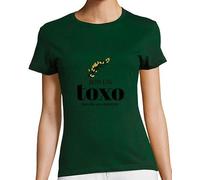 latostadora Camiseta Manga Corta Son Un Toxo, Pero Hai Que Quererme - Camiseta para Mujer - Verde Botella L - Ref. 2804805-P